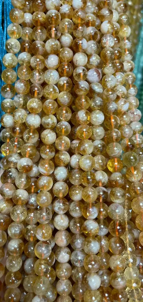 8mm Citrine Strands High Quality