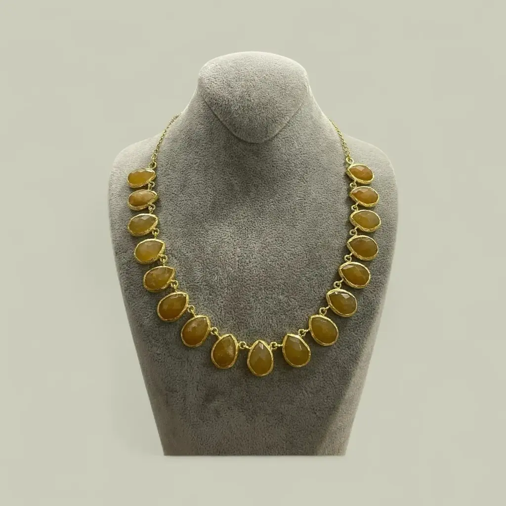 Yellow Calcite Gemstone Necklace
