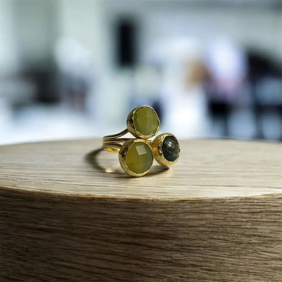 Mixed Stones Unique Adjustable Ring 5